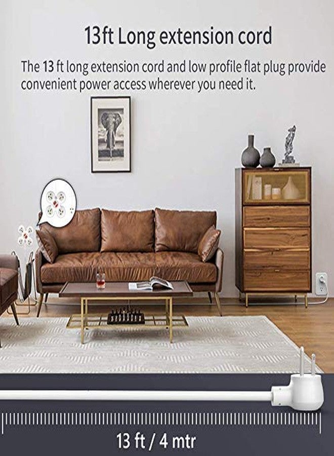 TECH-X 4 Socket Extension Cord with Surge Protector | 4 M/13 Ft Extension Box Board with Switches Fuse LED Indicator,Power Strip, Spike Buster Flex Box with international sockets Heavy Duty Long Cable - Image 4